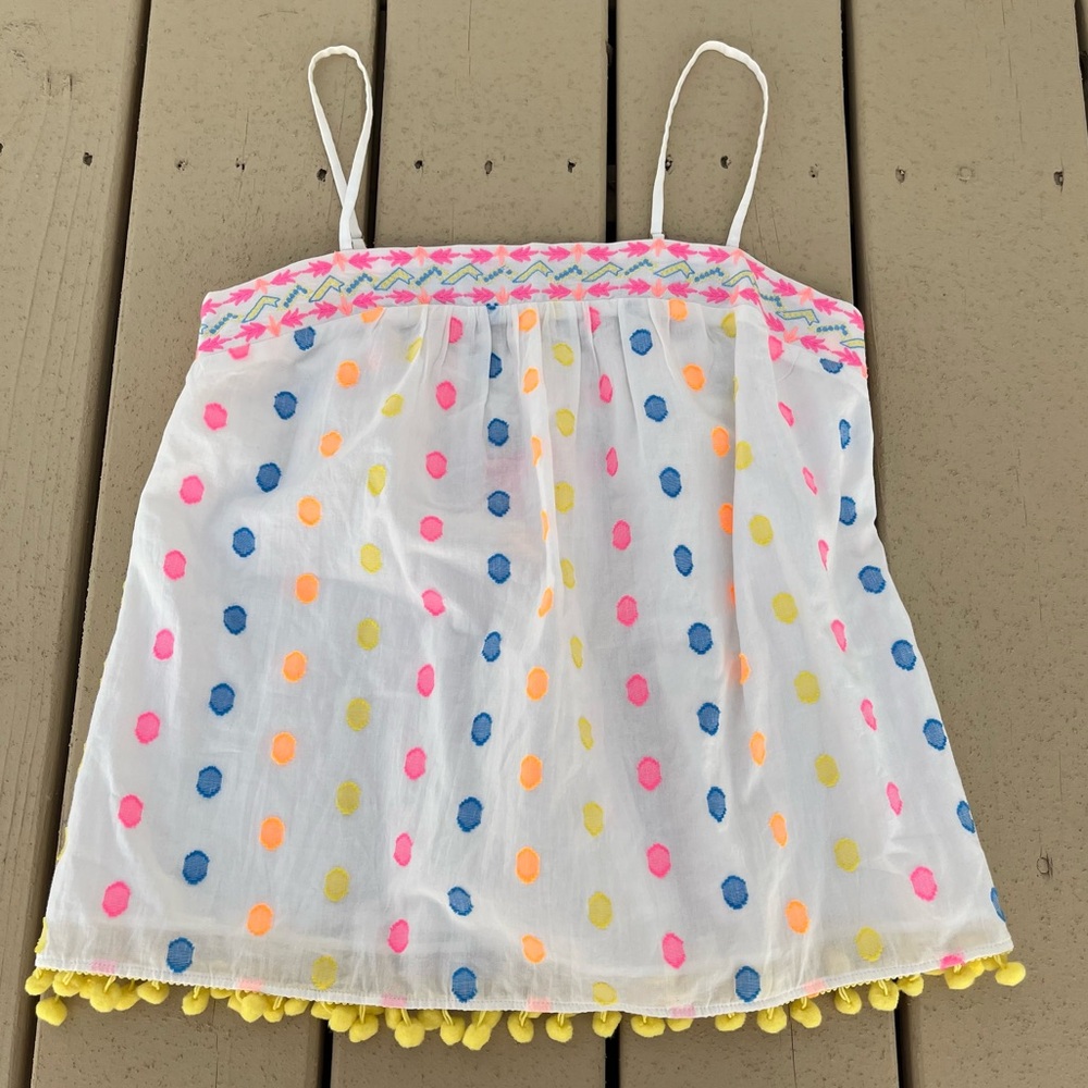 Lilly Pulitzer tank top byrde tropical dot XS